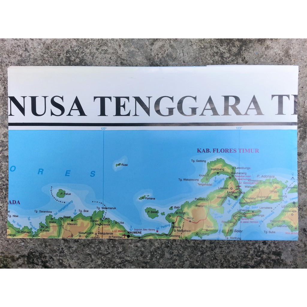 Jual Peta Provinsi Nusa Tenggara Timur Lipat | Shopee Indonesia