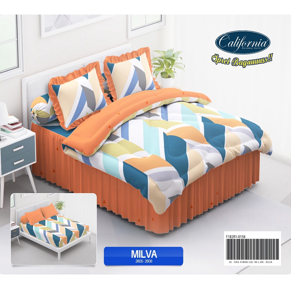 Jual Bed Cover Set California Bedcover California Rumbai King 180 X 200 ...