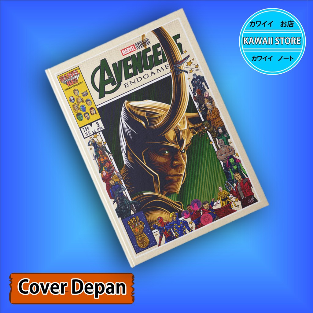 Jual Notebook / Pocket book Hard Cover Film Marvel Avengers LOKI uk A5 ...