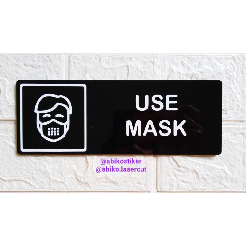 Jual Use Mask Signage Logo Use Mask Sign System Wajib Pakai Masker