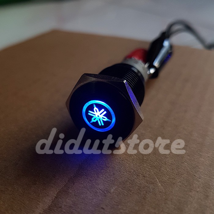Jual Saklar LED Switch Waterproof Push On Off Metal Logo Yamaha Body ...