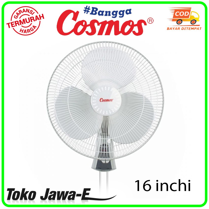 Jual KIPAS ANGIN DINDING COSMOS Kipas Angin Tembok 16WFC Grey Wall Fan ...