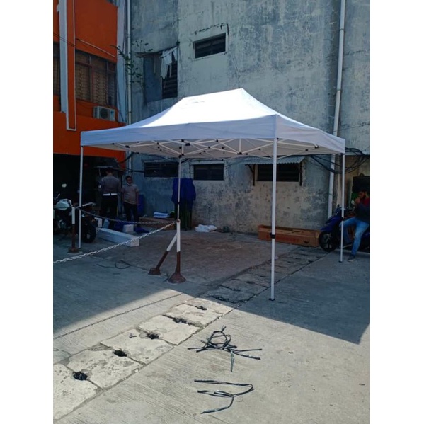 Jual tenda lipat premium uk 2x3 ket besi 1.2mm bahan atap polyester ...