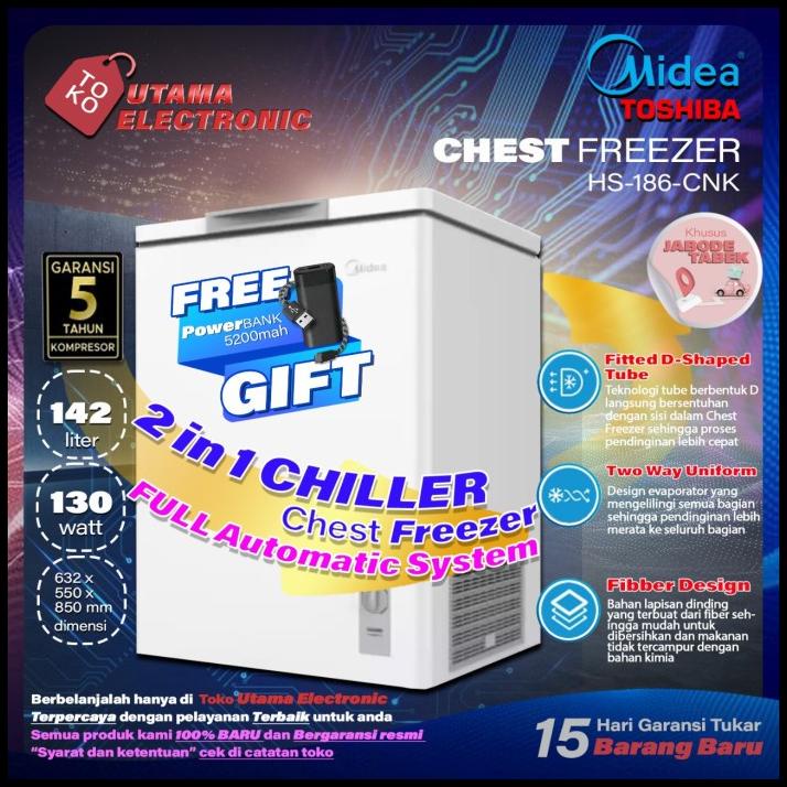 Jual Freezer Box Daging Midea 150Liter Hs-186Cnk Garansi Resmi ...