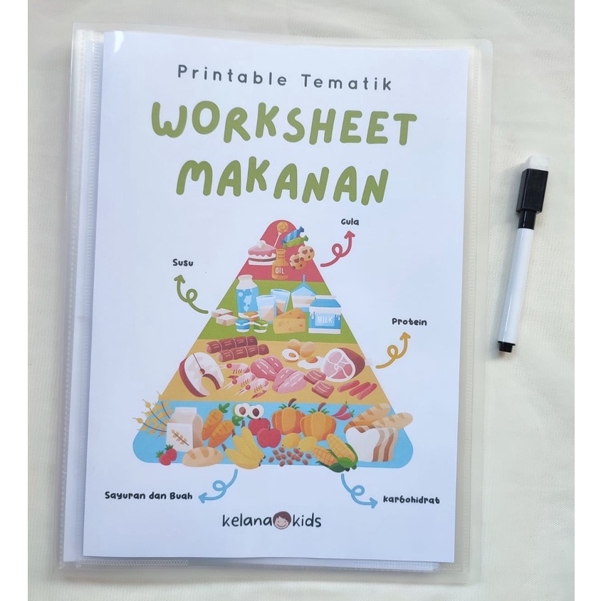 Jual Buku Worksheet Tematik Makanan 15 Lembar Kerja Aktivitas Belajar