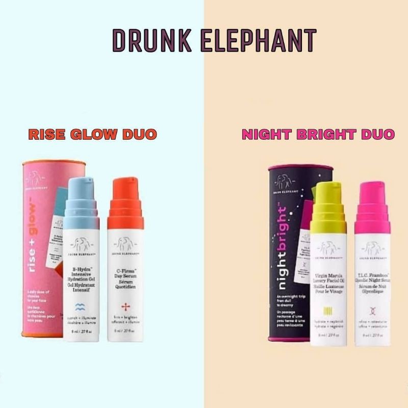 Jual Drunk Elephant Rise Glow Duo C Firma B Hydra Night Bright Duo Tlc Framboos Virgin Marula 