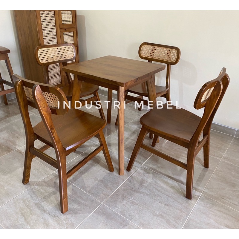 Jual Kursi Makan Ropan Terbaru Minimalis Modern Retro - Meja Cafe Kotak ...