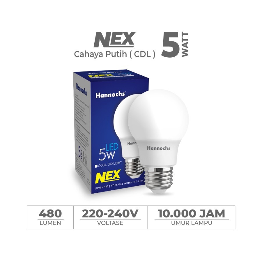 Jual Lampu Hannochs Nex Led Bulb Watt E Cool Daylight Hannochs Shopee Indonesia