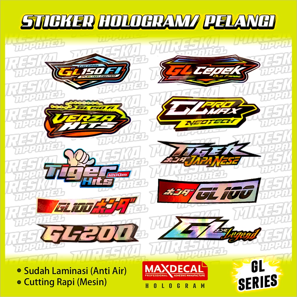 Jual Terbaru Stiker Viral Hologram Terlaris Honda Gl Series Sticker