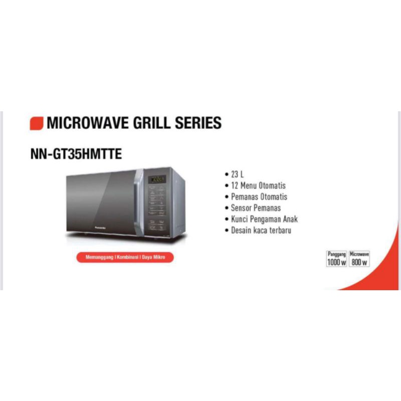 Jual PANASONIC MICROWAVE GRILL SERIES NNGT35HMTTE Shopee Indonesia