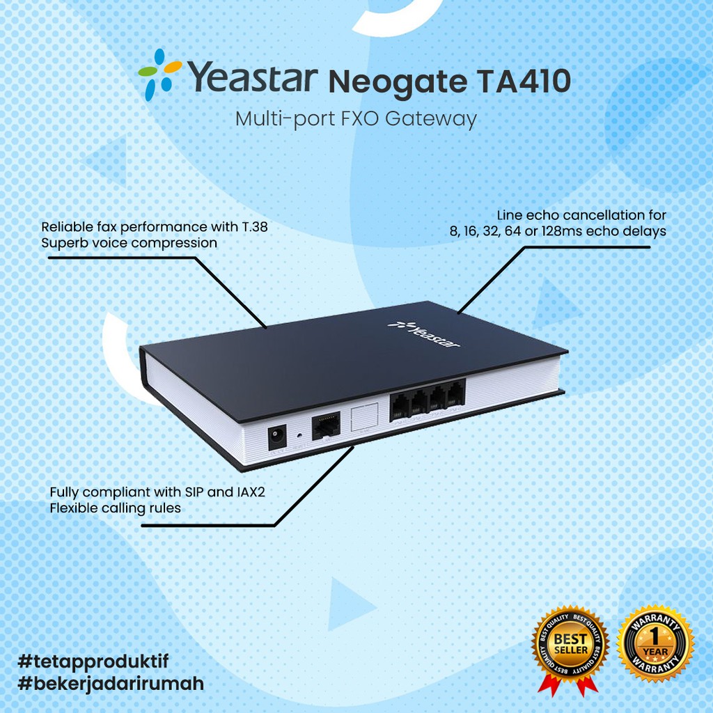 Jual Yeastar NeoGate TA410 - 4 FXO Analog VoIP Gateway | Shopee Indonesia