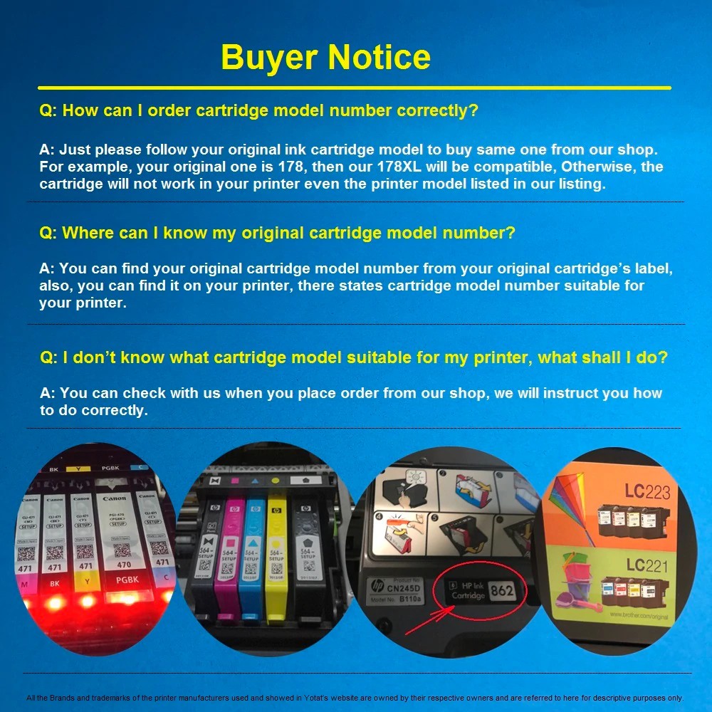 Jual YOTAT 1set Compatible Ink Cartridge For Lexmark 100A LM100 LM105 ...