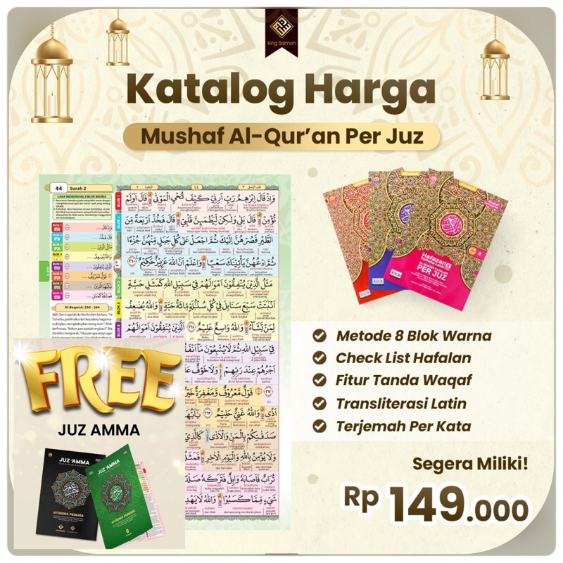 Alquran Per Juz Ukuran Besar A Perkata Latin Off