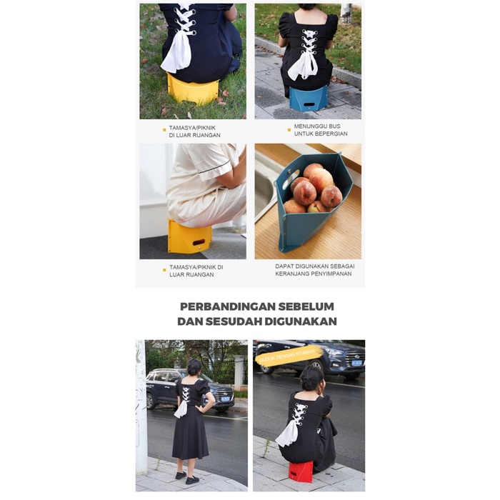 Jual Kursi Keranjang Belanja Lipat Papan Duduk Bahan PVC Portabel ...