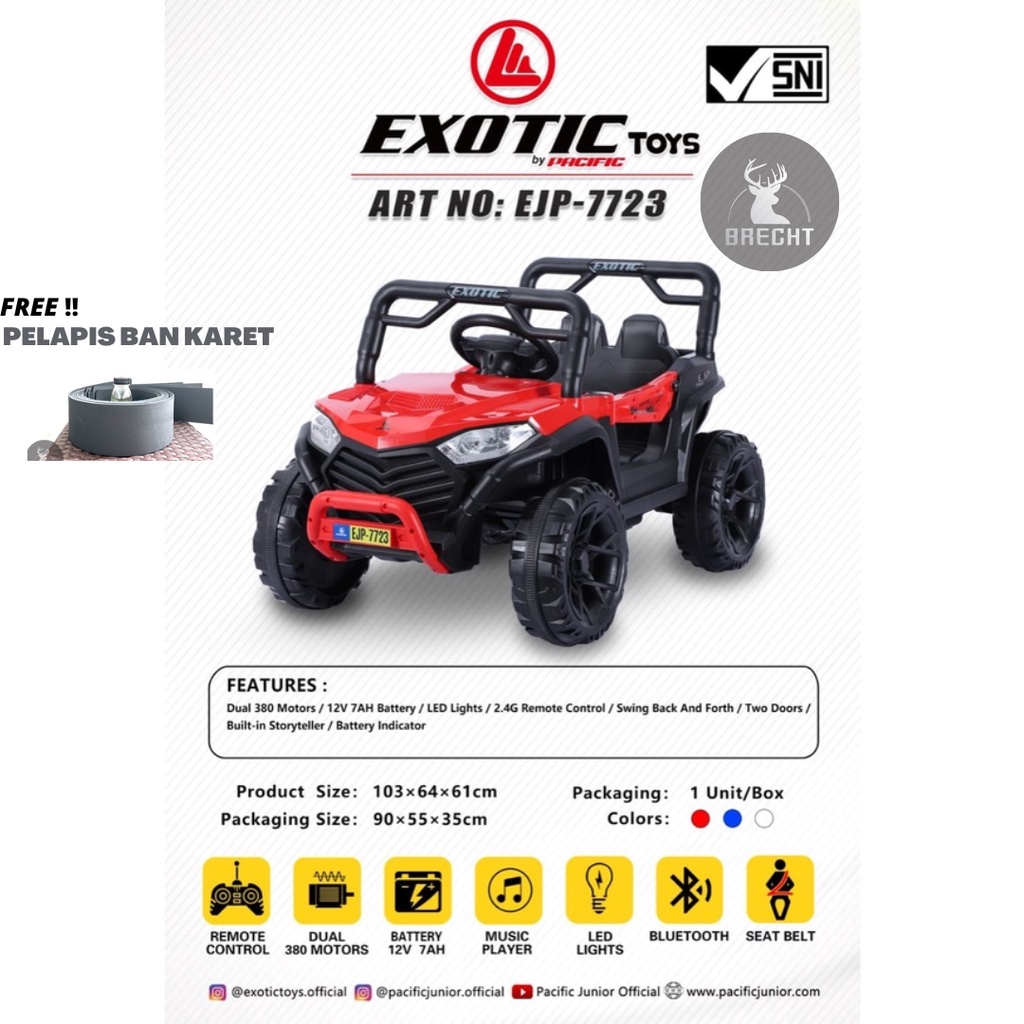 Jual Mainan Anak Mobilan Aki Exotic Jeep EJP 7723 (GOSEND) | Shopee