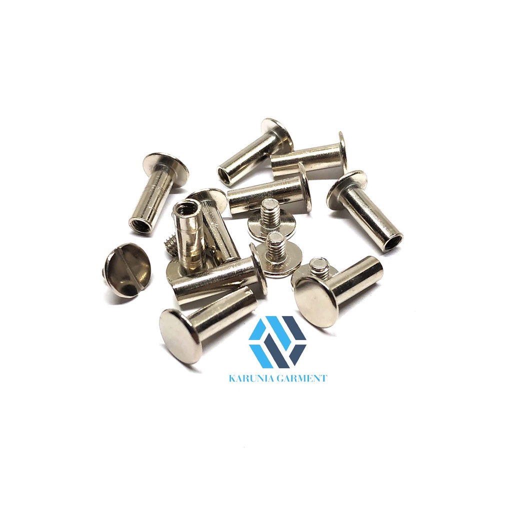 Jual RIVET BAUT SABUK TAS IKAT PINGGANG UKURAN 10 X 18 MM PER 12 PCS ...