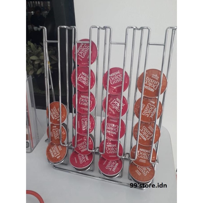 Jual Paling Dicari] Nescafe Dolce Gusto Capsule Holder Standing Stainless Stell 24 Pcs Shopee