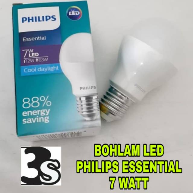 Jual BOHLAM LED PHILIPS ESSENTIAL 7W / PHILIPS ESSENTIAL 7 WATT ...