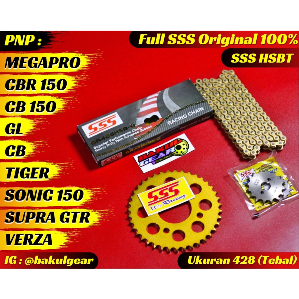 Jual Gear set sss CB150R CBR 150R CB CBR 150 Tiger Megapro Sonic 150r