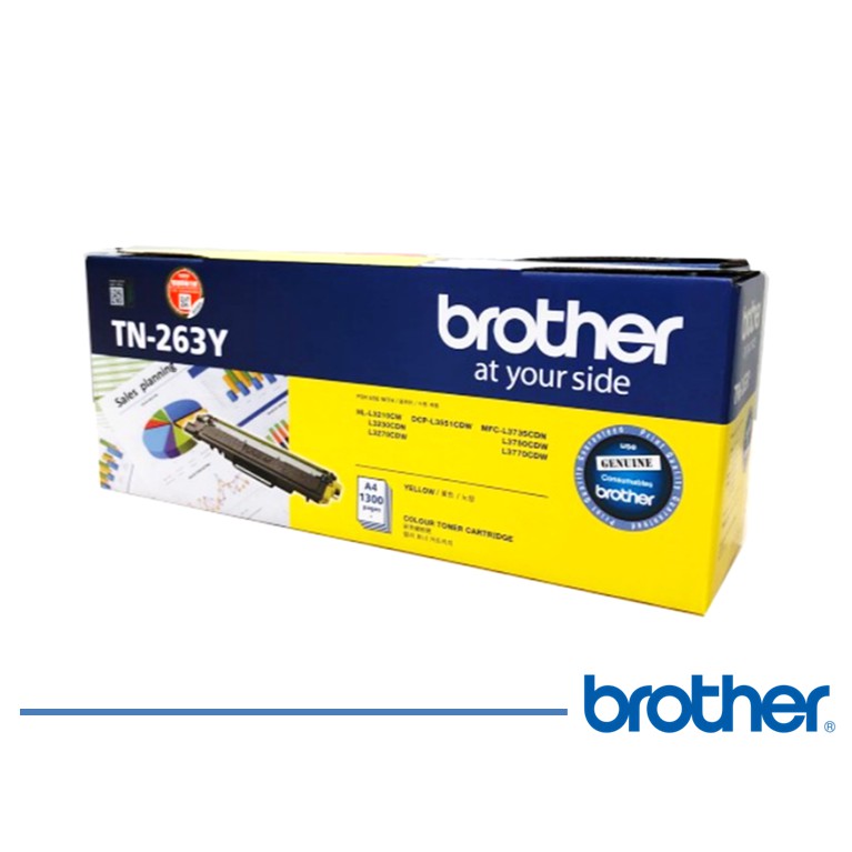 Toner Brother Original TN263 Yellow for DCP-L3551CDW, MFC-3735CDN, dll - Original Resmi (2)