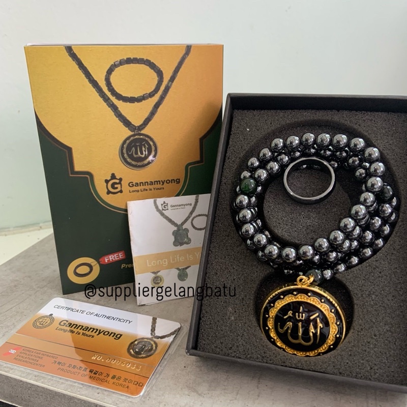Jual PAKET CINCIN KALUNG GELANG GANNAMYONG PREMIUM ALLAH Tasbih 99butir ...