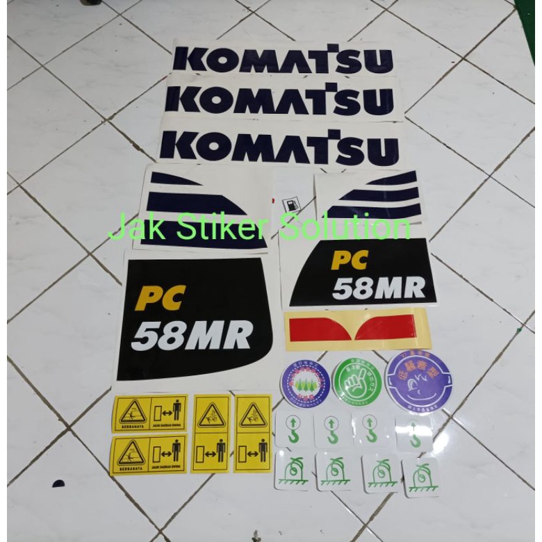 Jual Stiker Excavator Komatsu Pc58mr Sticker Alat Berat Shopee Indonesia 2645