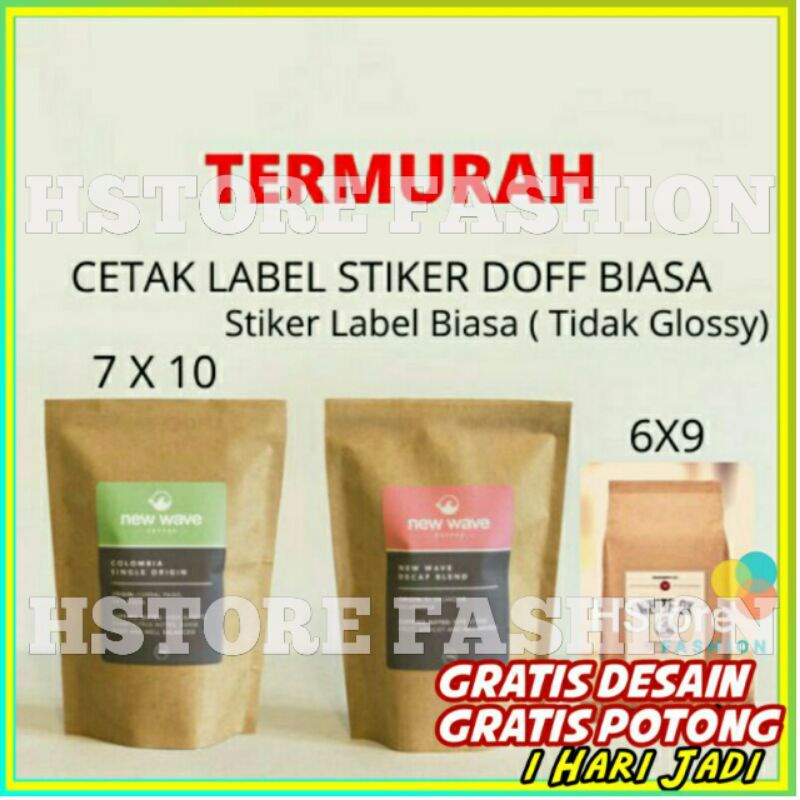 Jual Cetak Stiker Label TERMURAH Variasi Doff Stiker Tempel Biasa ...