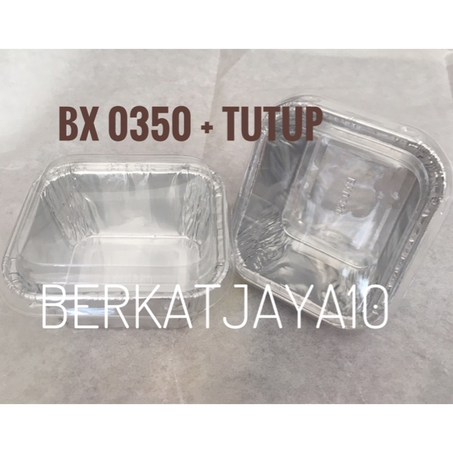 Jual Tray BX 0350 Alumunium Foil Cup + Tutup Mika (Isi 10 Pcs) | Shopee ...