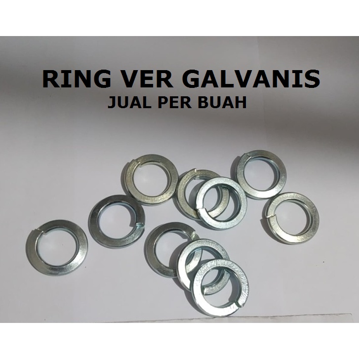 Jual Ring Ver Galvanis M Ring Per Putih Pengunci Mur Baut Lock Washer Shopee Indonesia