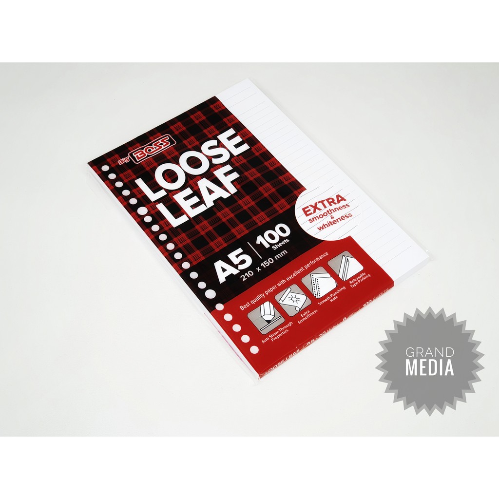 Jual [GRAND MEDIA] KERTAS BINDER / LOOSE LEAF A5 BIG BOSS ISI 100 ...