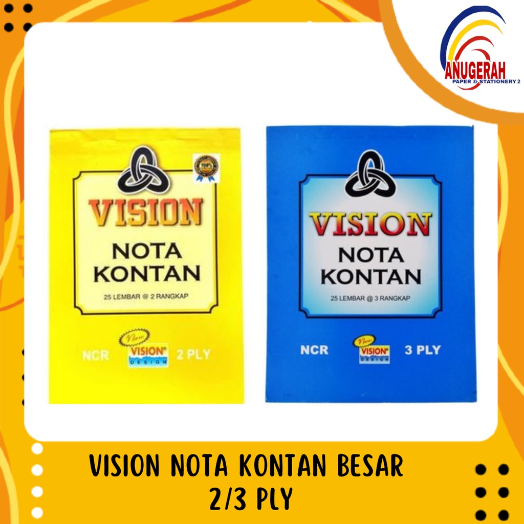 Jual VISION NOTA KONTAN BESAR 2/3 PLY | Shopee Indonesia