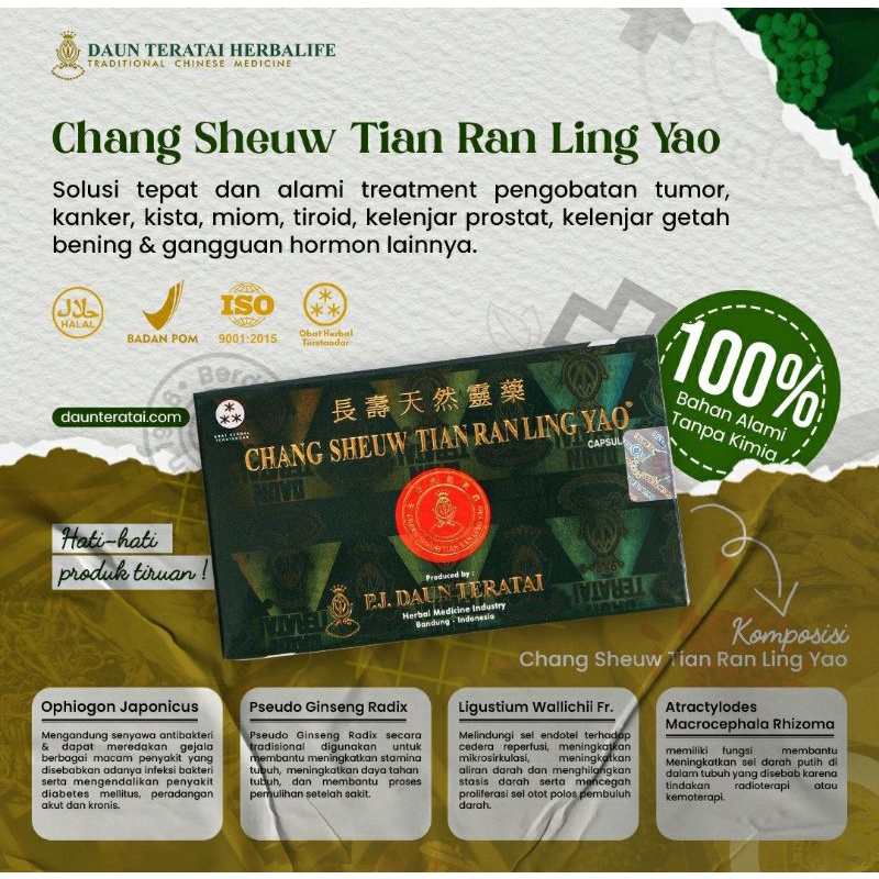 Chang Sheuw Tian Ran Ling Yao Herbal Kanker/Miom/Kista/Benjolan