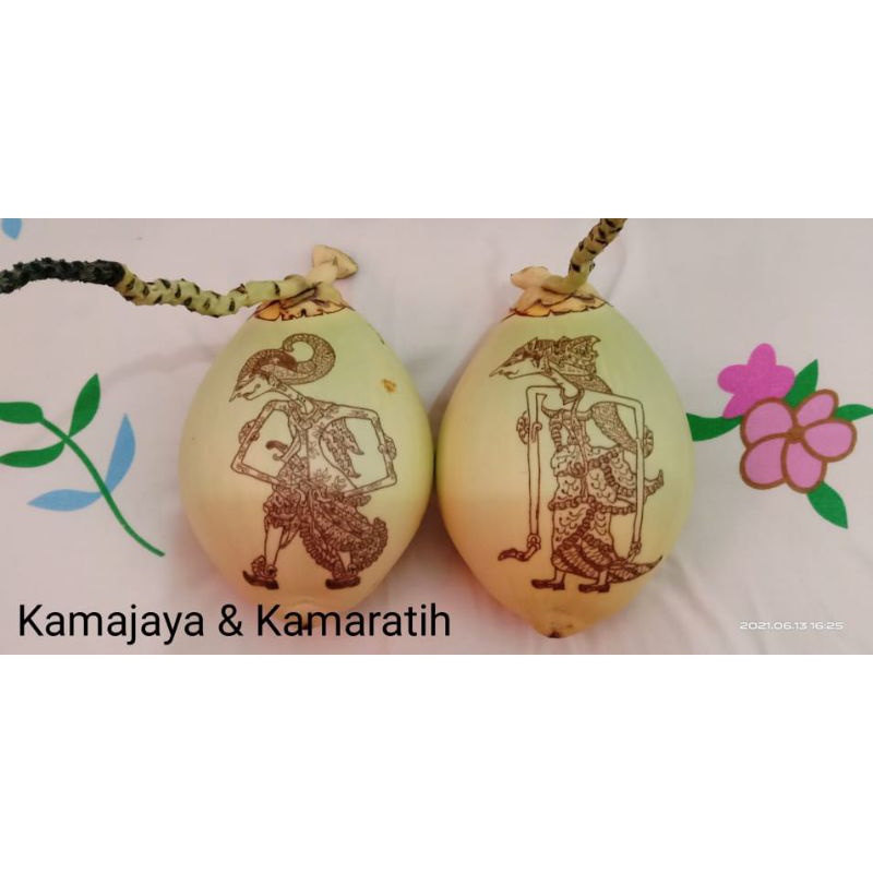Jual kelapa gading gambar wayang untuk acara keba 7bulanan | Shopee