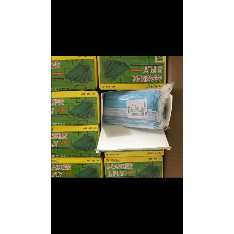 Jual Masker dokter bedah 3 ply isi 50 pcs merk Nankai | Shopee Indonesia