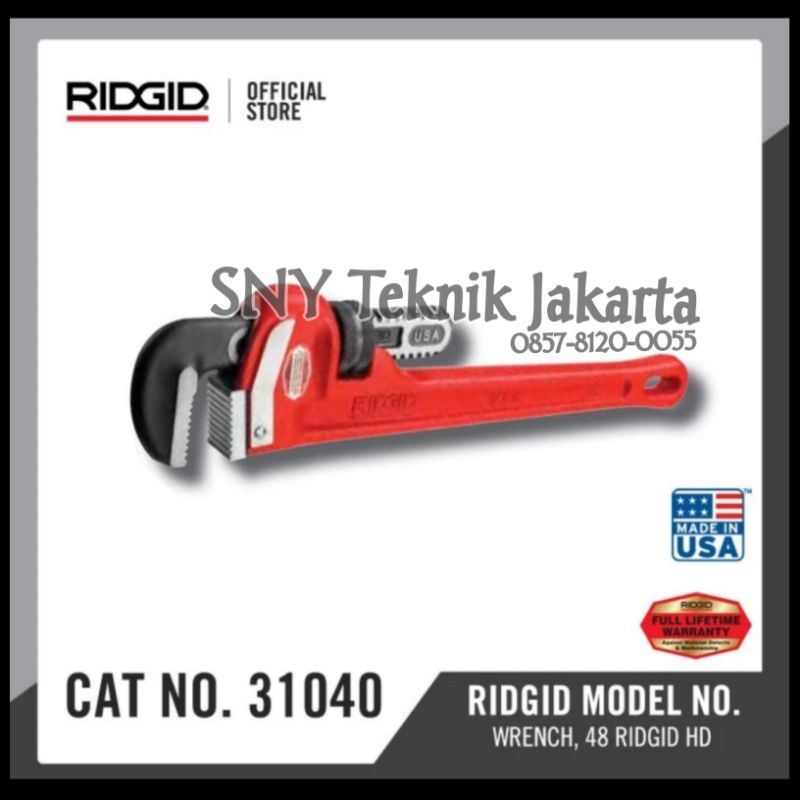 Jual Kunci Pipa RIDGID Pipe Wrench Heavy Duty 48