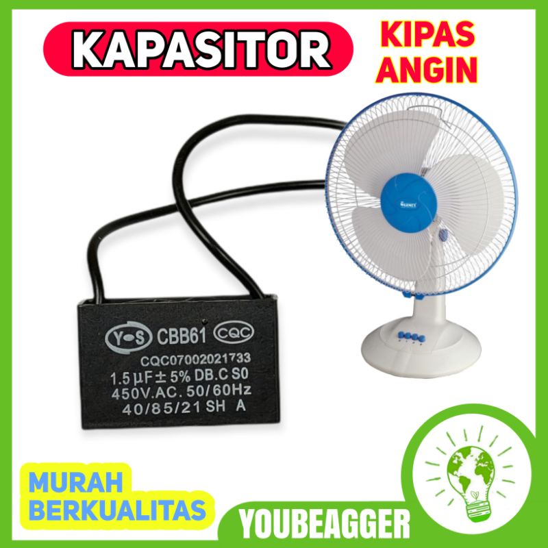 Kapasitor Kipas Angin 1,5uf
