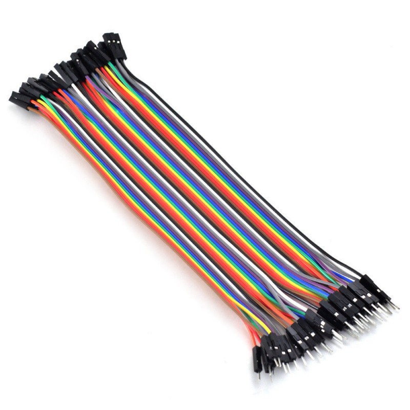 Jual kabel jumper arduino 15cm male to female 40pin 40p pelangi rainbow ...
