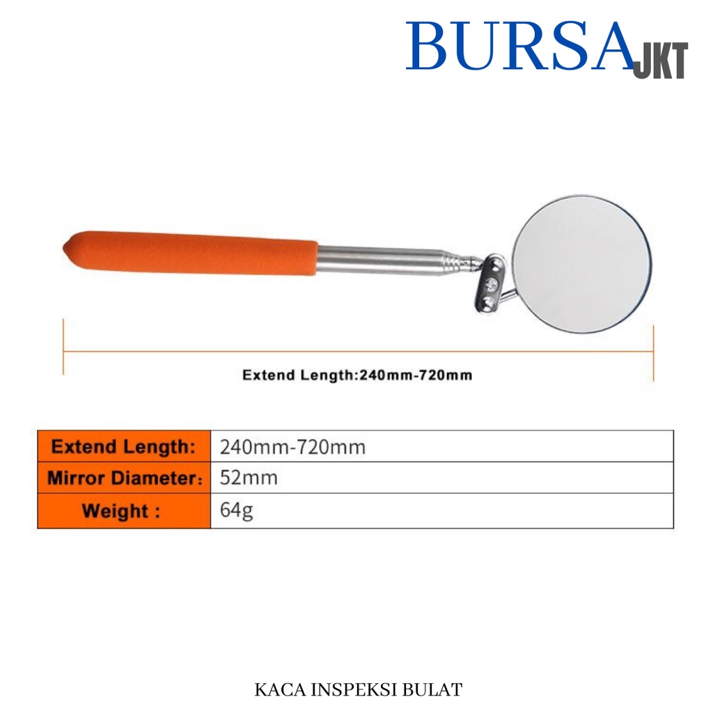 Jual KACA INSPEKSI BULAT TELESCOPIC INSPECTION MIRROR BULAT KOTAK ...