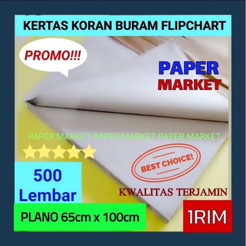 Jual KERTAS KORAN BURAN Flipchart Uk 65cm X 100cm 1RIM 500 Lembar ...