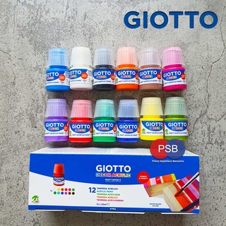 Jual Giotto Extra Fine Cat Poster Paint 12 ml x 7 pcs dengan Kuas