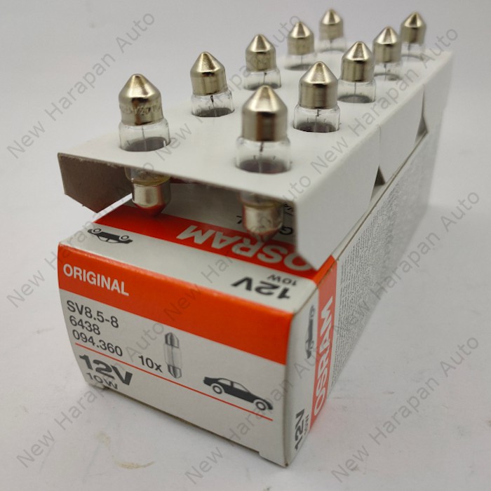 Jual Bohlam OSRAM 6438 Festoon 12V-10W 31mm SV8.5-8 Bolam Lampu Plafon ...
