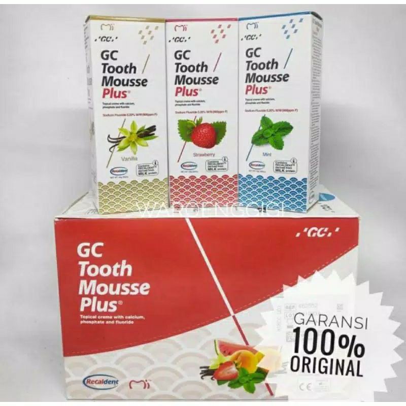 Jual GC TOOTH MOUSSE PLUS 12 TAHUN STRAWBERRY | Shopee Indonesia