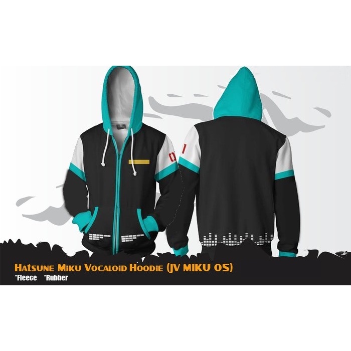 Jual Jaket Hatsune Miku Cosplay Vocaloid Hoodie Jacket Anime Jv miku 05