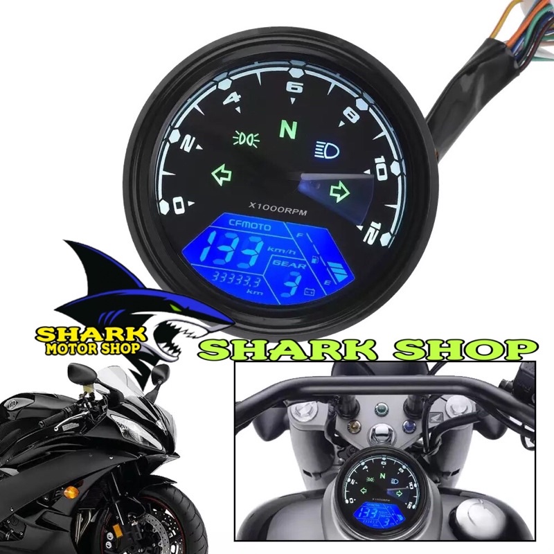 Jual Speedometer digital kilometer babon newtek komplit tachometer gear ...