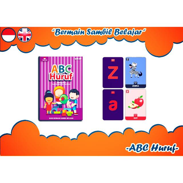 Jual Kartu ABC Huruf KONSEP Bermain Anak Mainan Anak Belajar Sambil ...