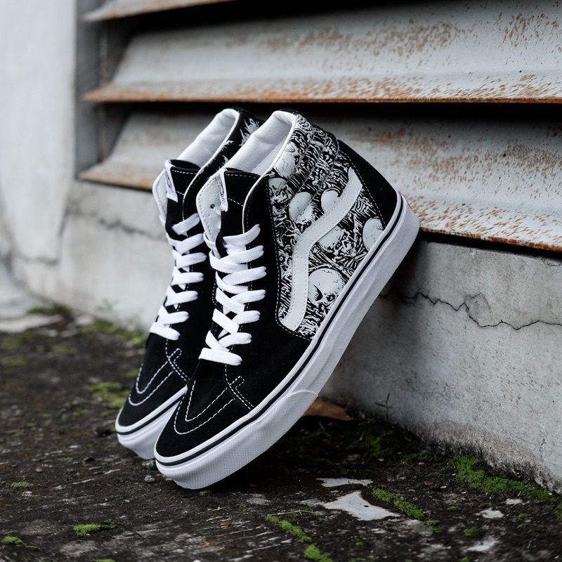 Vans Sk8 Hi Forgotten Bones Glow In The Dark Original