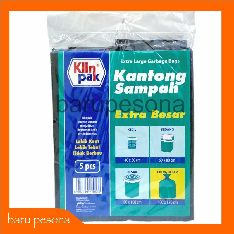 Jual Plastik Sampah Ekstra Besar Kantong Plastik Sampah Kantong Sampah Klinpak Extra Besar 6081