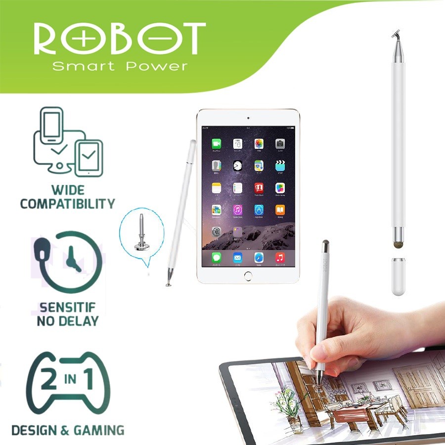Jual STYLUS PEN ROBOT RSP01 RSP02 Universal 2 in 1 Capacitive for ...