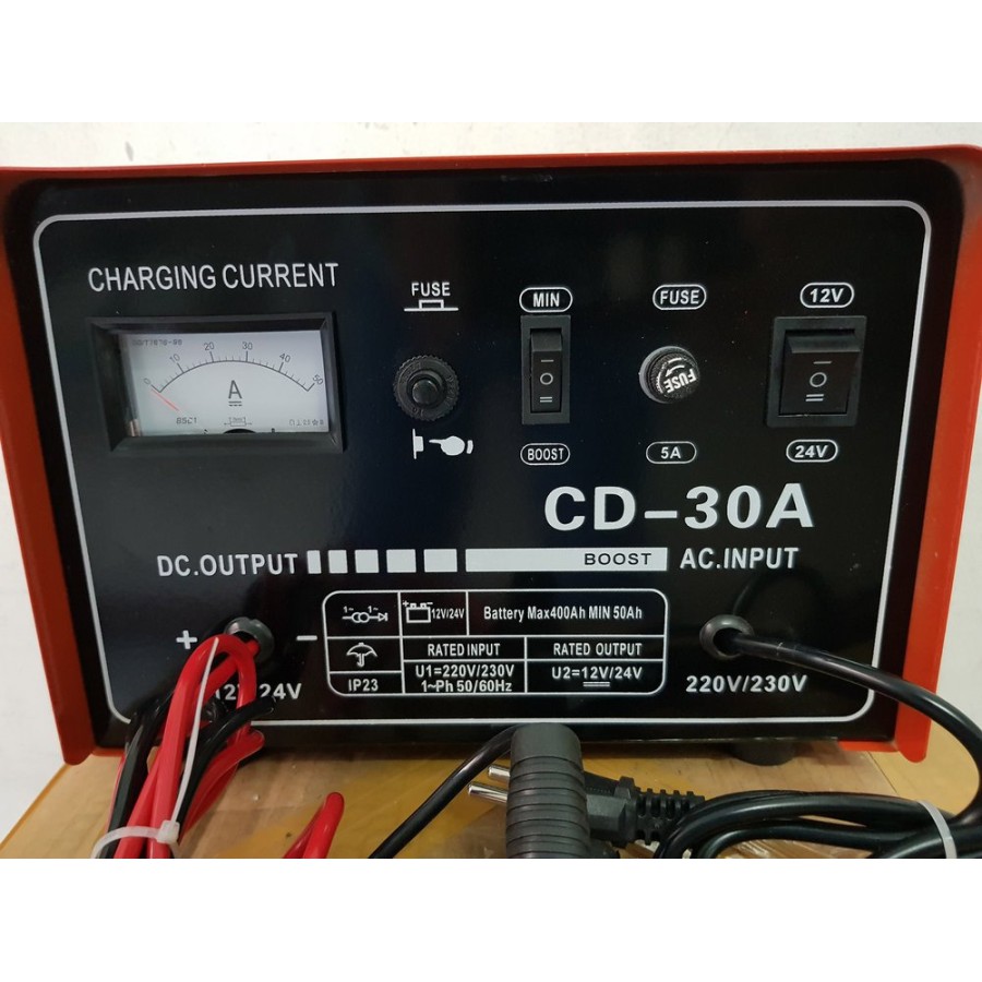 Jual Pengecas Aki 30A Ampere Amper Charger Baterai Aki Cas Casan Accu