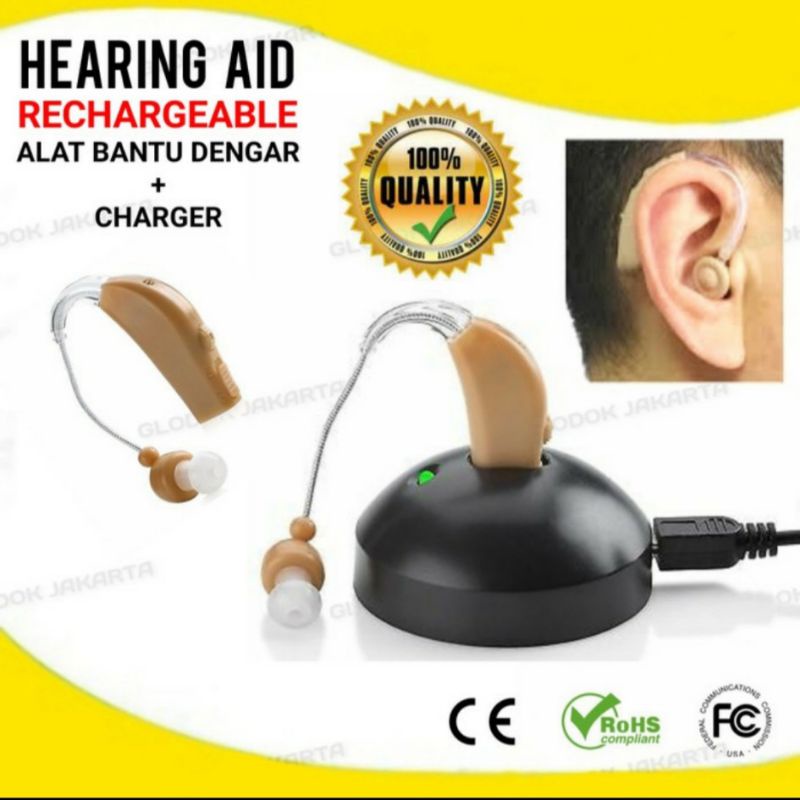 Jual Alat Bantu Dengar Bisa Di Cas Rechargeable Hearing Aid | Shopee ...